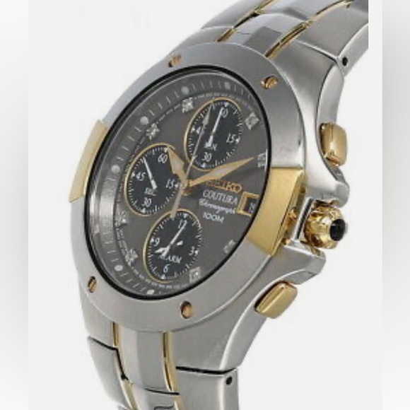 Seiko Coutura Chronograph 100m 7T62 Quartz Watch Mens - Picture 5 of 5